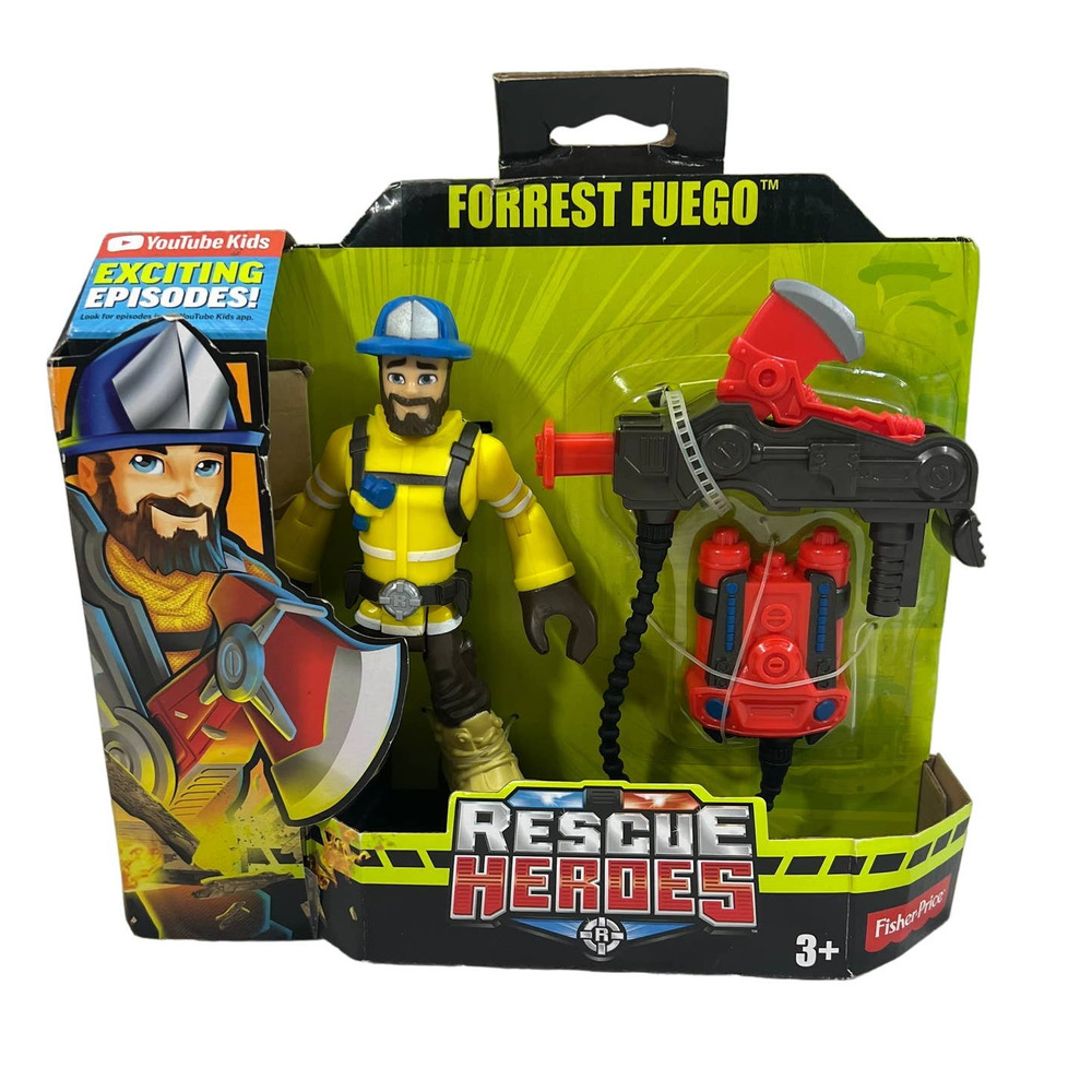 NEW Forrest Fuego Rescue Heroes Fire‎ Fighter Rescue Cadet Fisher Price